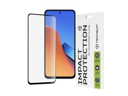 73773 techsuit 111d full cover full glue glass tvrdene sklo pre xiaomi redmi 12 4g 12 5g 13 poco m6 4g cierne