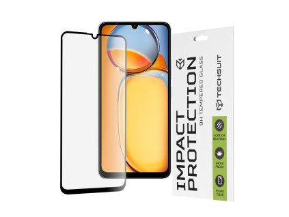 73608 techsuit 111d full cover full glue glass tvrdene sklo pre xiaomi redmi 13c 4g redmi 13c 5g poco c65 cierne