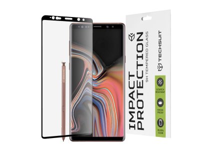 73179 techsuit 111d full cover full glue glass 3d curved screen ochranne sklo pre samsung galaxy note 9 cierne