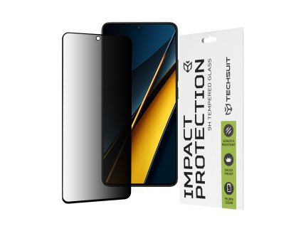 73989 techsuit 111d privacy full glue privacy tvrdene sklo pre xiaomi poco x6 pro cierne