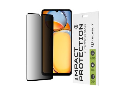 73986 techsuit 111d privacy full glue privacy tvrdene sklo pre xiaomi redmi 13c 4g redmi 13c 5g poco c65 cierne