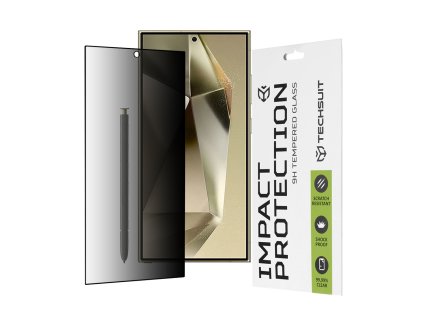 64866 techsuit 111d privacy full glue ochranne sklo na samsung galaxy s24 ultra cierne