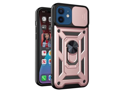 59781 techsuit camshield series kryt na iphone 12 iphone 12 pro ruzovo zlaty