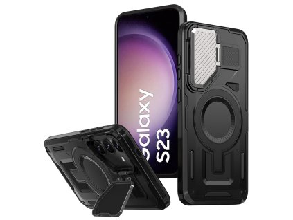 66117 6 techsuit camvault magsafe kryt na samsung galaxy s23 cierny