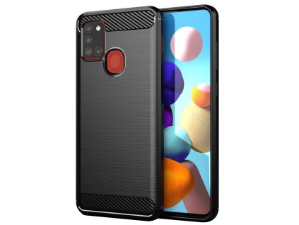 68511 8 techsuit carbon silicone kryt na samsung galaxy a21s cierny
