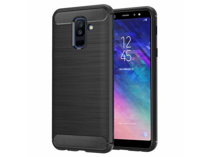 68562 7 techsuit carbon silicone kryt na samsung galaxy a6 plus 2018 cierny