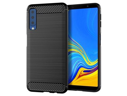 68559 7 techsuit carbon silicone kryt na samsung galaxy a7 2018 cierny