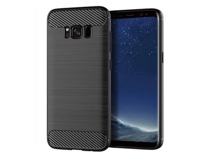 64350 techsuit carbon silicone kryt na samsung galaxy s8 cierny