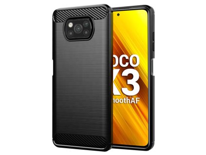 73326 7 techsuit carbon silicone puzdro pre xiaomi poco x3 poco x3 nfc poco x3 pro cierne