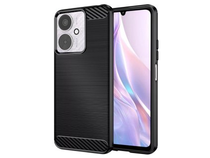 73707 techsuit carbon silicone puzdro pre xiaomi redmi 13c 4g redmi 13c 5g poco c65 cierne