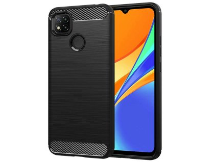 73305 techsuit carbon silicone puzdro pre xiaomi redmi 9c redmi 9c nfc cierne