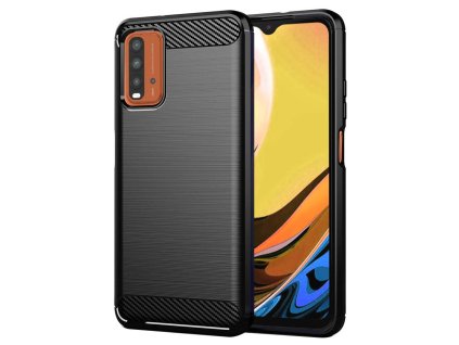 73344 8 techsuit carbon silicone puzdro pre xiaomi redmi 9t redmi 9 power cierne