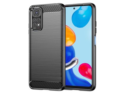 73419 6 techsuit carbon silicone puzdro pre xiaomi redmi note 11 note 11s cierne