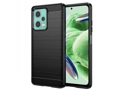 73440 techsuit carbon silicone puzdro pre xiaomi redmi note 12 5g poco x5 cierne