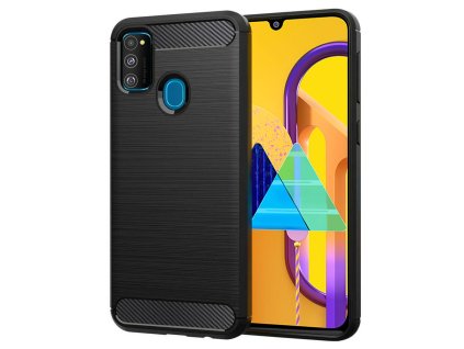 72336 7 techsuit carbon silicone silikonovy obal pre samsung galaxy m21 m30s cierny