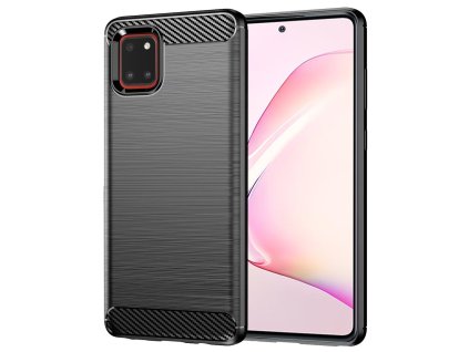 72327 7 techsuit carbon silicone silikonovy obal pre samsung galaxy note 10 lite cierny