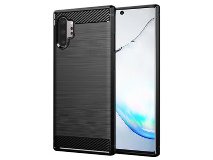 72330 8 techsuit carbon silicone silikonovy obal pre samsung galaxy note 10 plus 4g note 10 plus 5g cierny