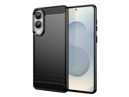 73260 techsuit carbon silicone silikonovy obal pre samsung galaxy s25 edge cierny