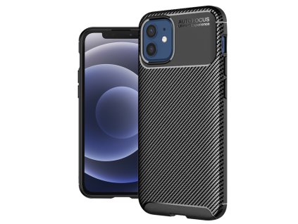 59847 5 techsuit carbonfiber kryt na iphone 12 iphone 12 pro cierny