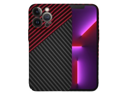 60582 techsuit carbonite fibershell kryt na iphone 13 pro cerveny vortex