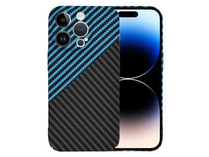 60624 techsuit carbonite fibershell kryt na iphone 14 pro modry pulse