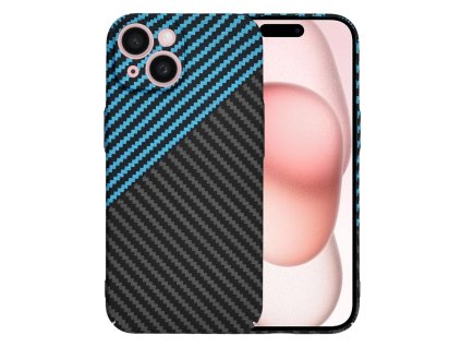 60651 techsuit carbonite fibershell kryt na iphone 15 modry pulse