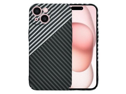 60654 techsuit carbonite fibershell kryt na iphone 15 stealth sivy