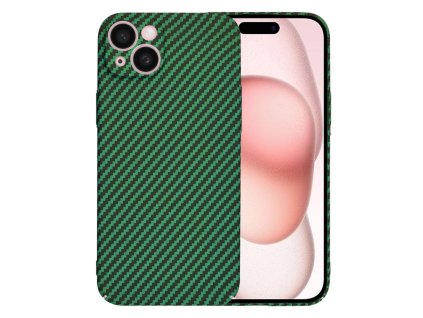 60645 techsuit carbonite fibershell kryt na iphone 15 zeleny