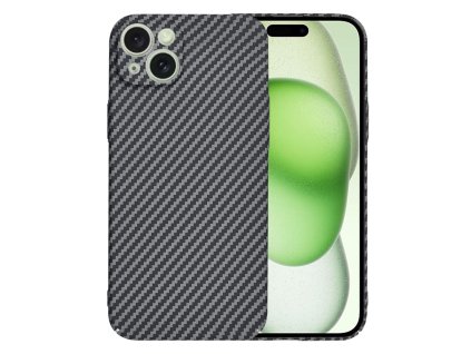61053 techsuit carbonite fibershell kryt na iphone 15 plus cierny