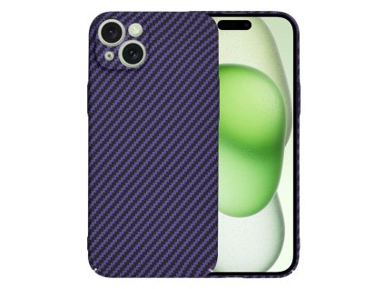 61068 techsuit carbonite fibershell kryt na iphone 15 plus fialovy