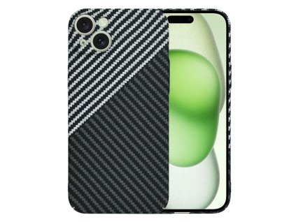 61065 techsuit carbonite fibershell kryt na iphone 15 plus stealth sivy