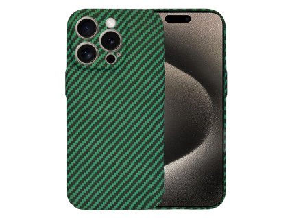 60675 techsuit carbonite fibershell kryt na iphone 15 pro max zeleny