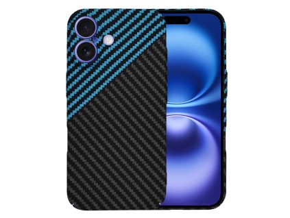 60687 techsuit carbonite fibershell kryt na iphone 16 modry pulse