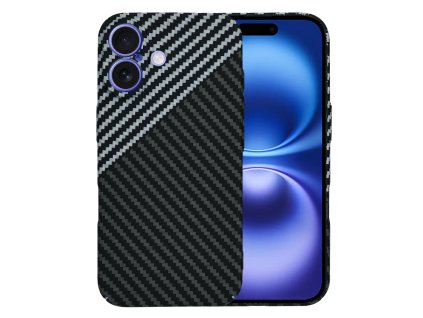 60690 techsuit carbonite fibershell kryt na iphone 16 stealth sivy