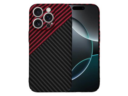 60708 techsuit carbonite fibershell kryt na iphone 16 pro cerveny vortex
