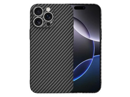 60495 techsuit carbonite fibershell kryt na iphone 16 pro max cierny