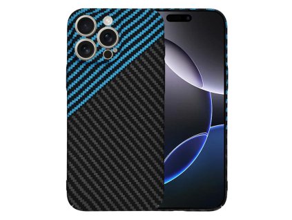 60717 techsuit carbonite fibershell kryt na iphone 16 pro max modry pulse