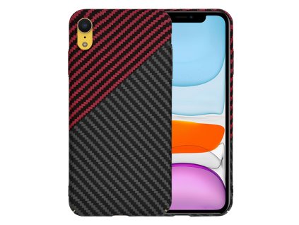 61005 techsuit carbonite fibershell kryt na iphone xr cerveny vortex