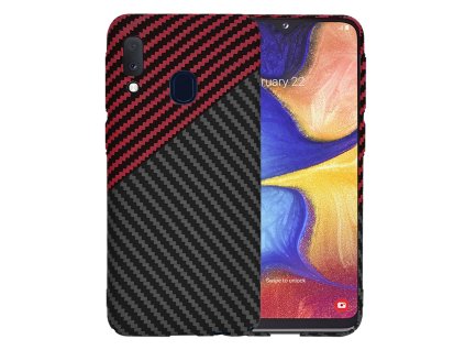 70155 techsuit carbonite fibershell kryt na samsung galaxy a20e cerveny vortex