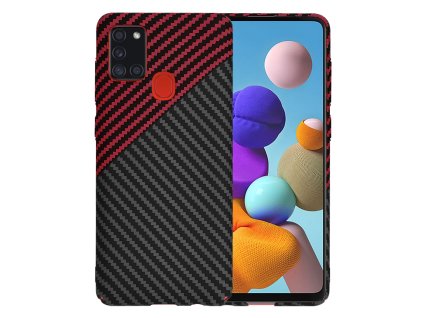 70143 techsuit carbonite fibershell kryt na samsung galaxy a21s cerveny vortex