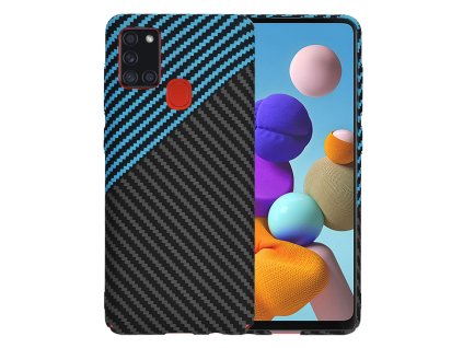 70131 techsuit carbonite fibershell kryt na samsung galaxy a21s modry pulse