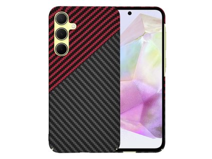70026 techsuit carbonite fibershell kryt na samsung galaxy a35 5g cerveny vortex