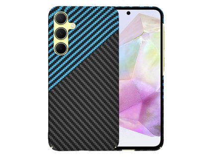 70008 techsuit carbonite fibershell kryt na samsung galaxy a35 5g modry pulse