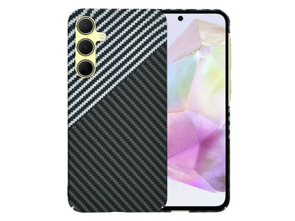 70011 techsuit carbonite fibershell kryt na samsung galaxy a35 5g stealth sivy