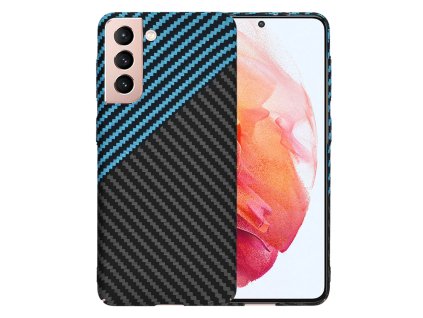 65541 techsuit carbonite fibershell kryt na samsung galaxy s21 5g modry pulse