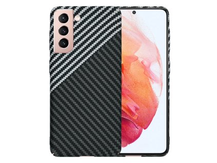 65544 techsuit carbonite fibershell kryt na samsung galaxy s21 5g stealth sivy
