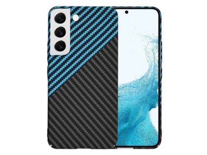 65397 techsuit carbonite fibershell kryt na samsung galaxy s22 5g modry pulse