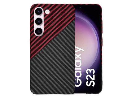 65439 techsuit carbonite fibershell kryt na samsung galaxy s23 cerveny vortex