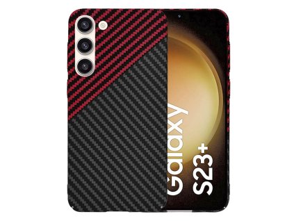 65454 techsuit carbonite fibershell kryt na samsung galaxy s23 plus cerveny vortex