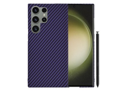 65265 techsuit carbonite fibershell kryt na samsung galaxy s23 ultra fialovy